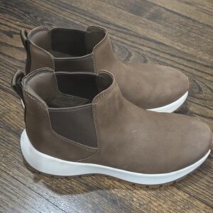 Kizik Toronto Brown Chelsea Boots Easy On Slip On Womens Size 7.5 Mens 6